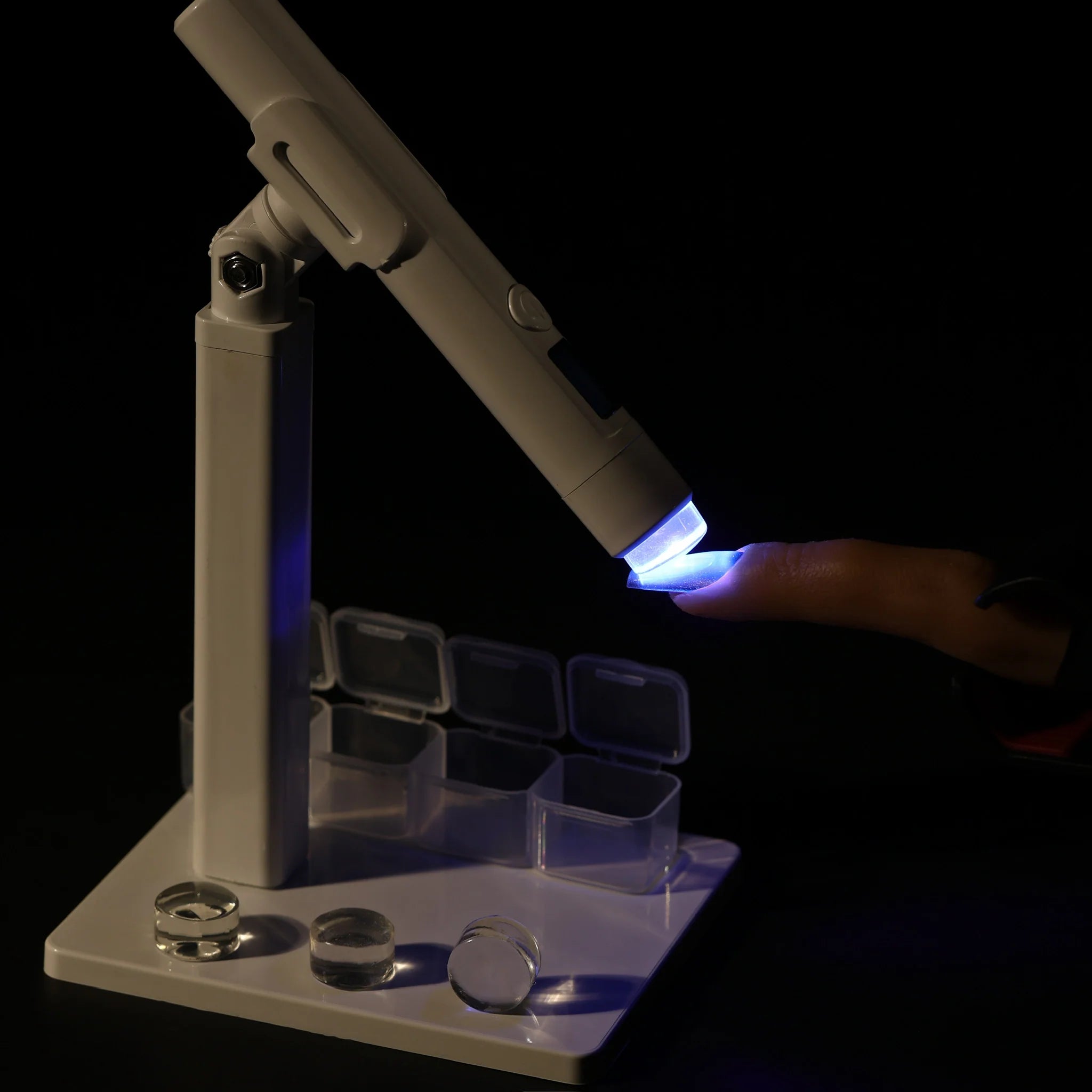 Mini UV LED Nail Lamp – Portable, Rechargeable with Stand & Timer for Gel Nails