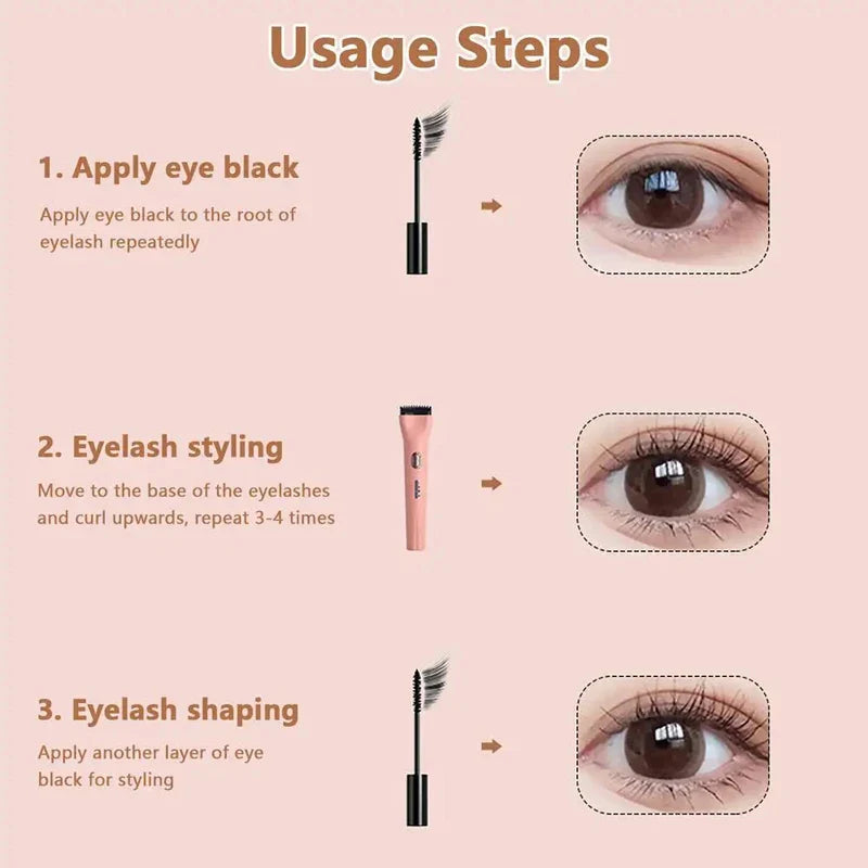 5D Heated Electric Eyelash Curler – 3 Temperature Modes, Long-Lasting Curl