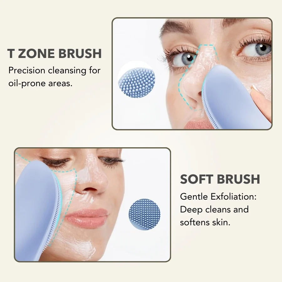 5-in-1 Facial Cleansing & Sculpting Brush – Silicone, Waterproof, Rechargeable