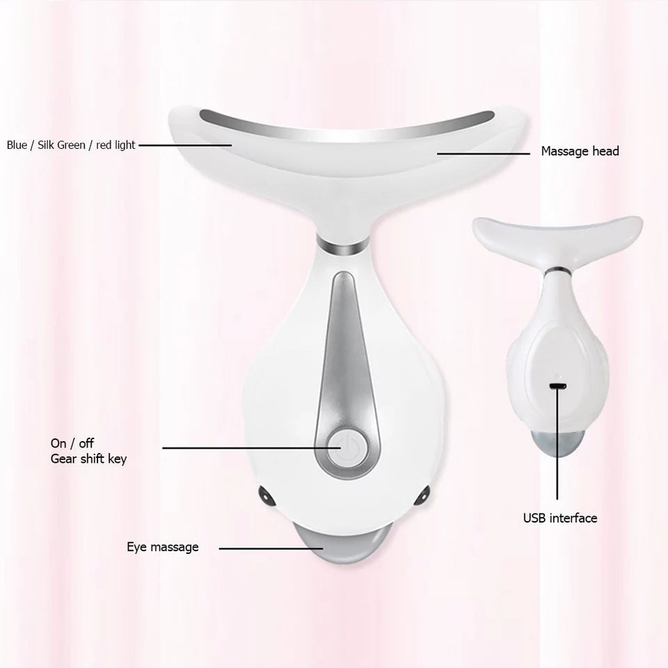 LED Photon Therapy Face & Neck Lifting Massager