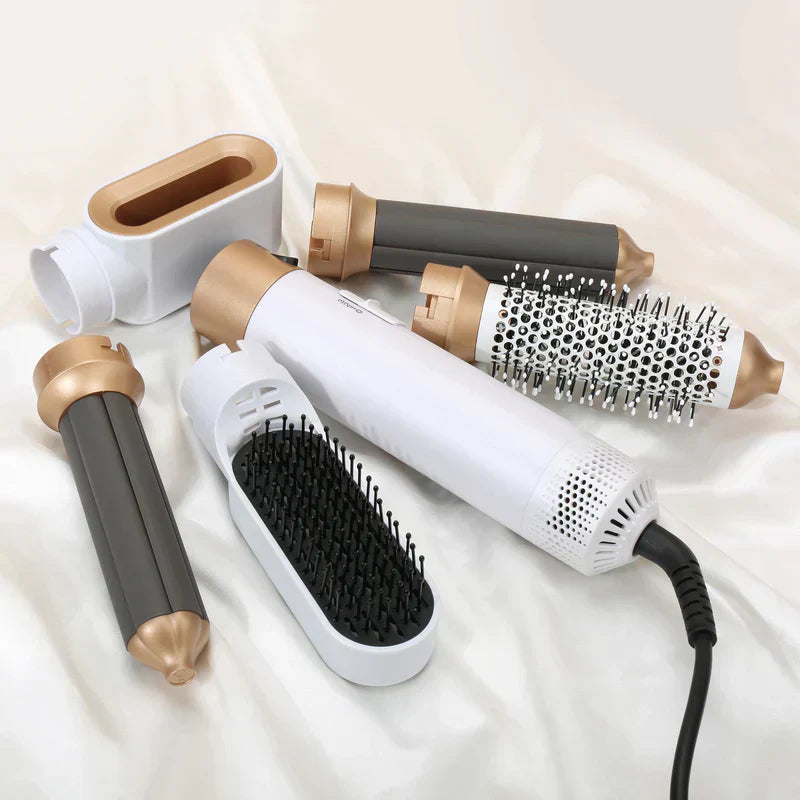 Professional 5-in-1 Hair Styler with Hot Brush & Dryer | All-in-One Solution