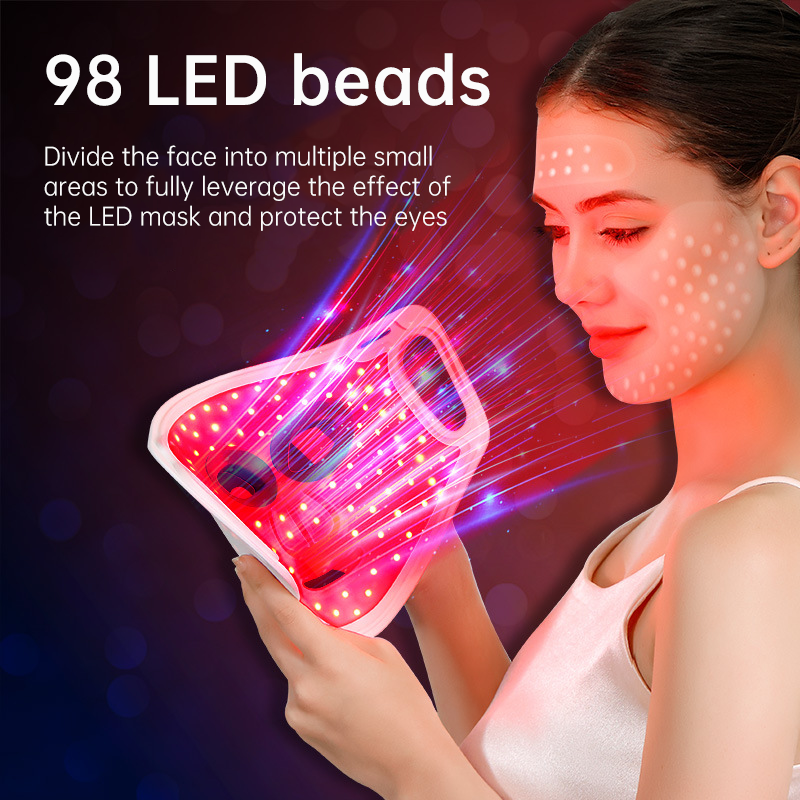 LED Light Therapy Mask for Full-Face & Neck Rejuvenation with 7-Color Skincare