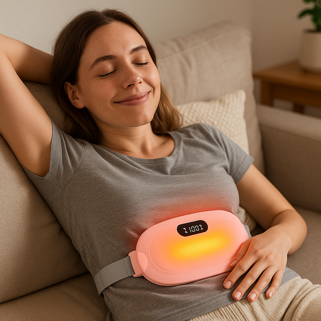 Menstrual Heating Relief Pad | Cordless, Rechargeable & Soothing Heat for Instant Cramps Relief at Home or On-the-Go