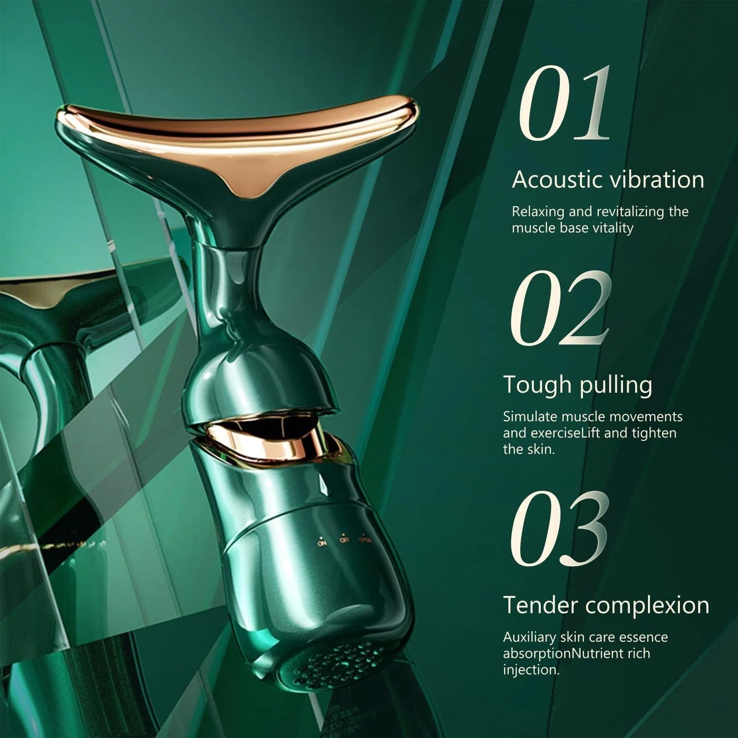 3-in-1 Face & Neck Lifting Massager – EMS, Anti-Aging & Wrinkle Remover