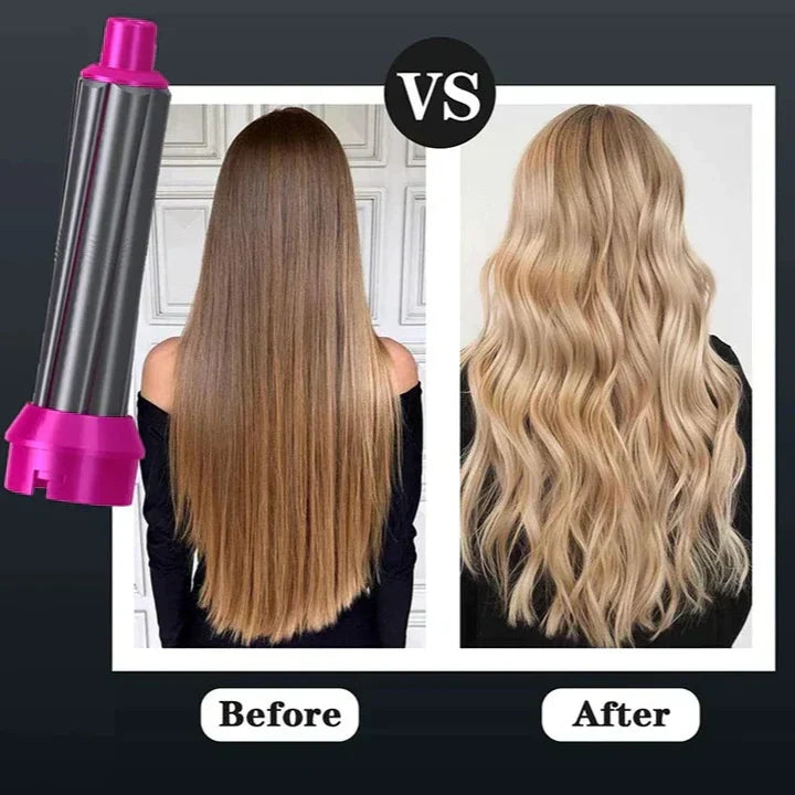 Professional 5-in-1 Hair Styler with Hot Brush & Dryer | All-in-One Solution