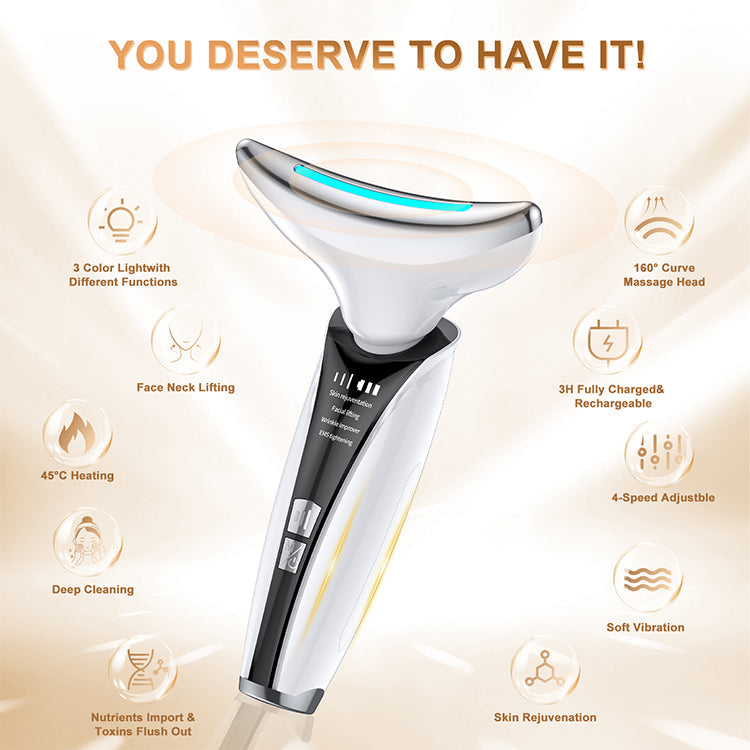 LED Neck & Face Lifting Massager for Wrinkles, Firmness & Rejuvenation
