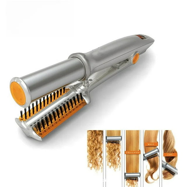 2-in-1 Professional Rotating Iron Hair Brush | Adjustable Heat, Quick Heating & Ideal for All Hair Types