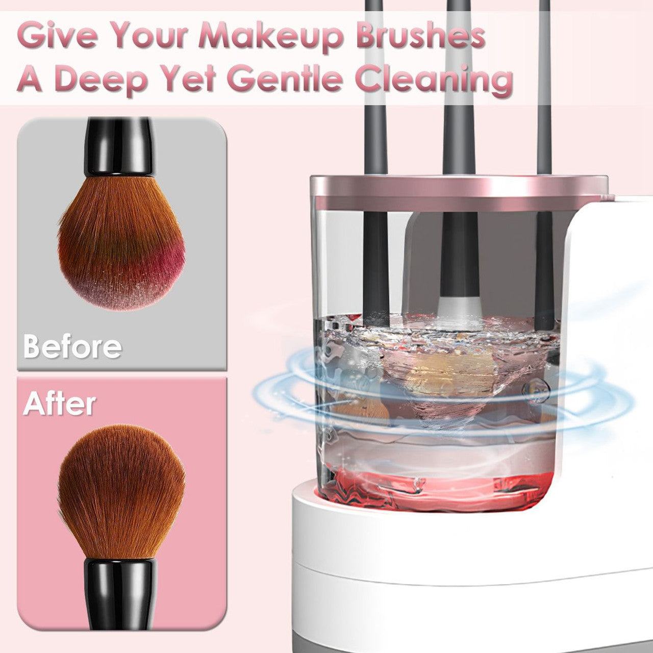 3-in-1 Electric Makeup Brush Cleaner & Dryer – Automatic, USB Rechargeable