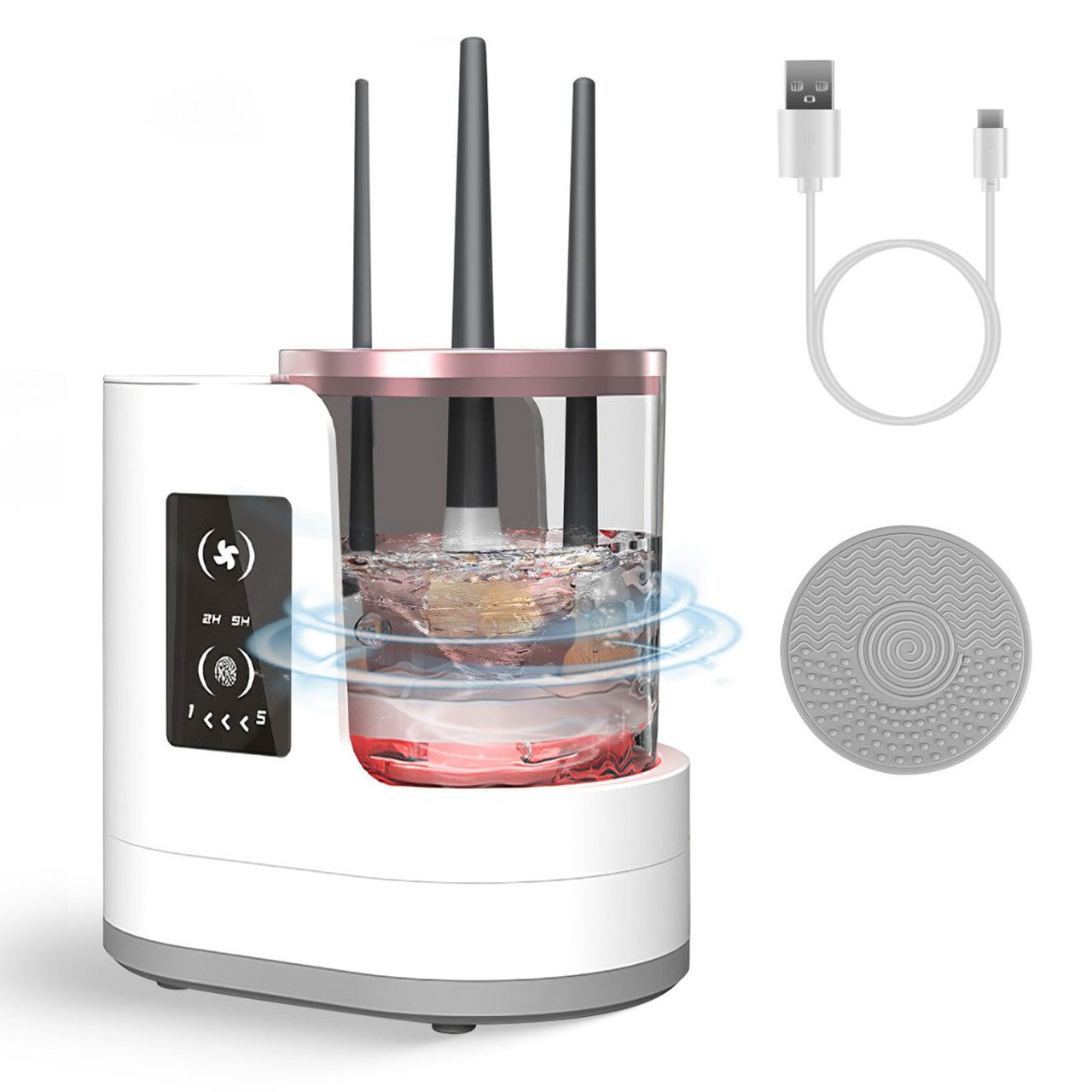 3-in-1 Electric Makeup Brush Cleaner & Dryer – Automatic, USB Rechargeable