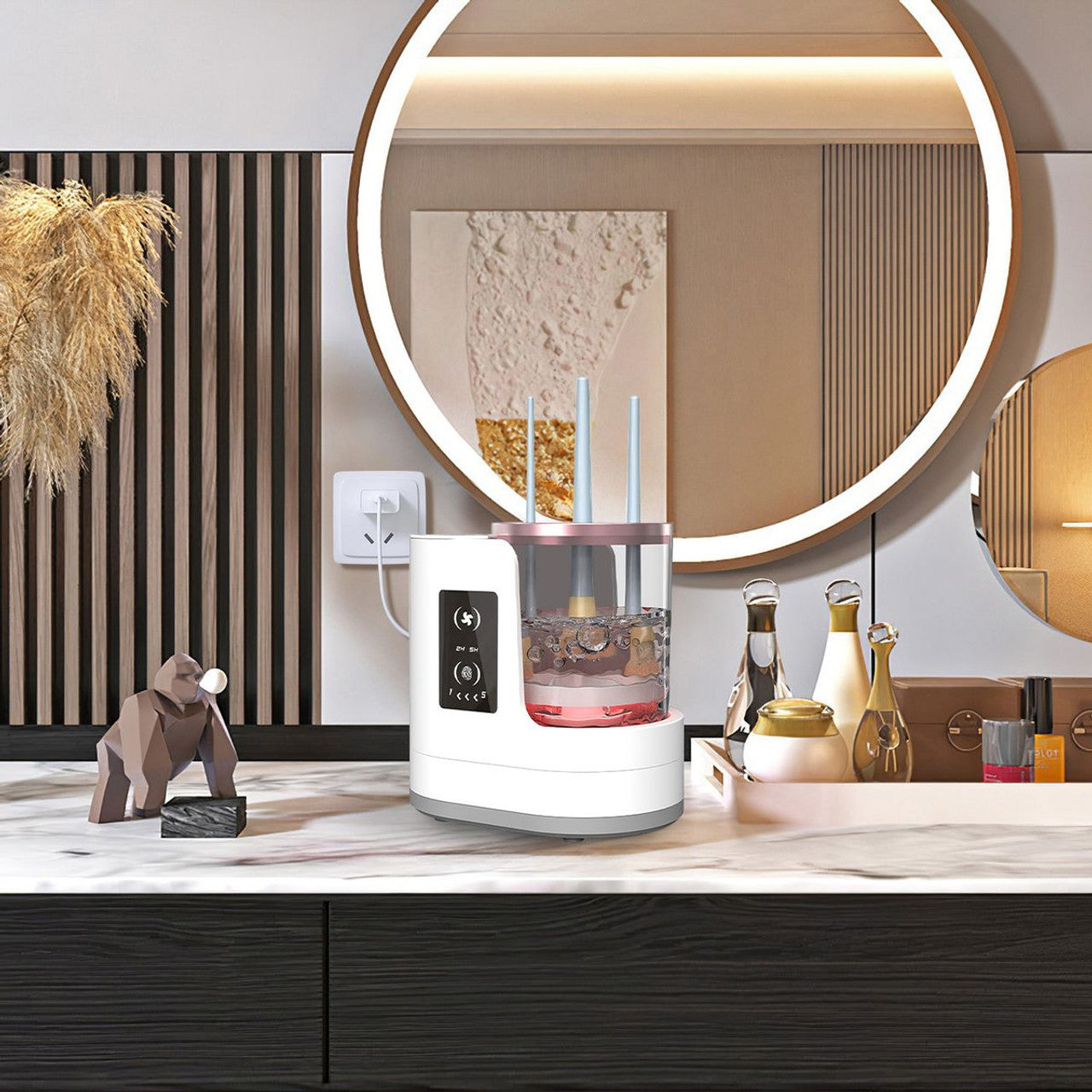 3-in-1 Electric Makeup Brush Cleaner & Dryer – Automatic, USB Rechargeable