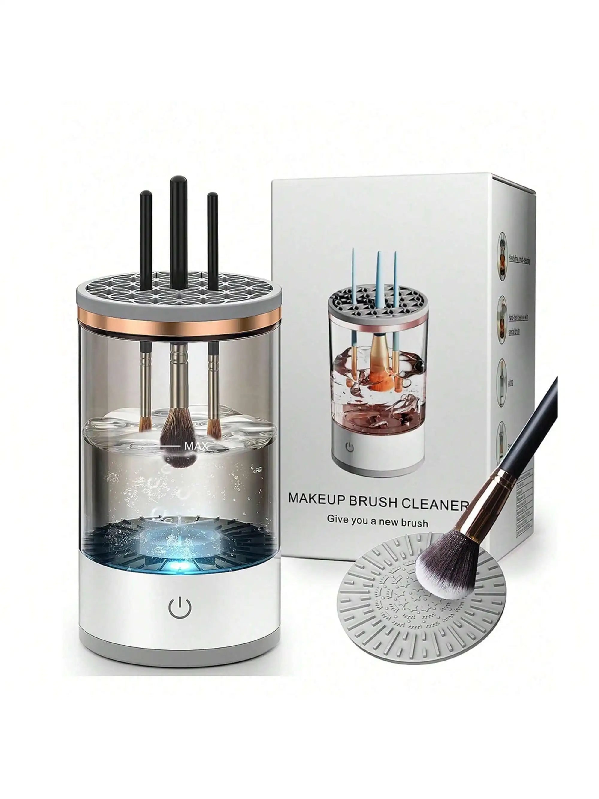 Electric Makeup Brush Cleaner Machine – Automatic Spinner for Brushes & Sponges