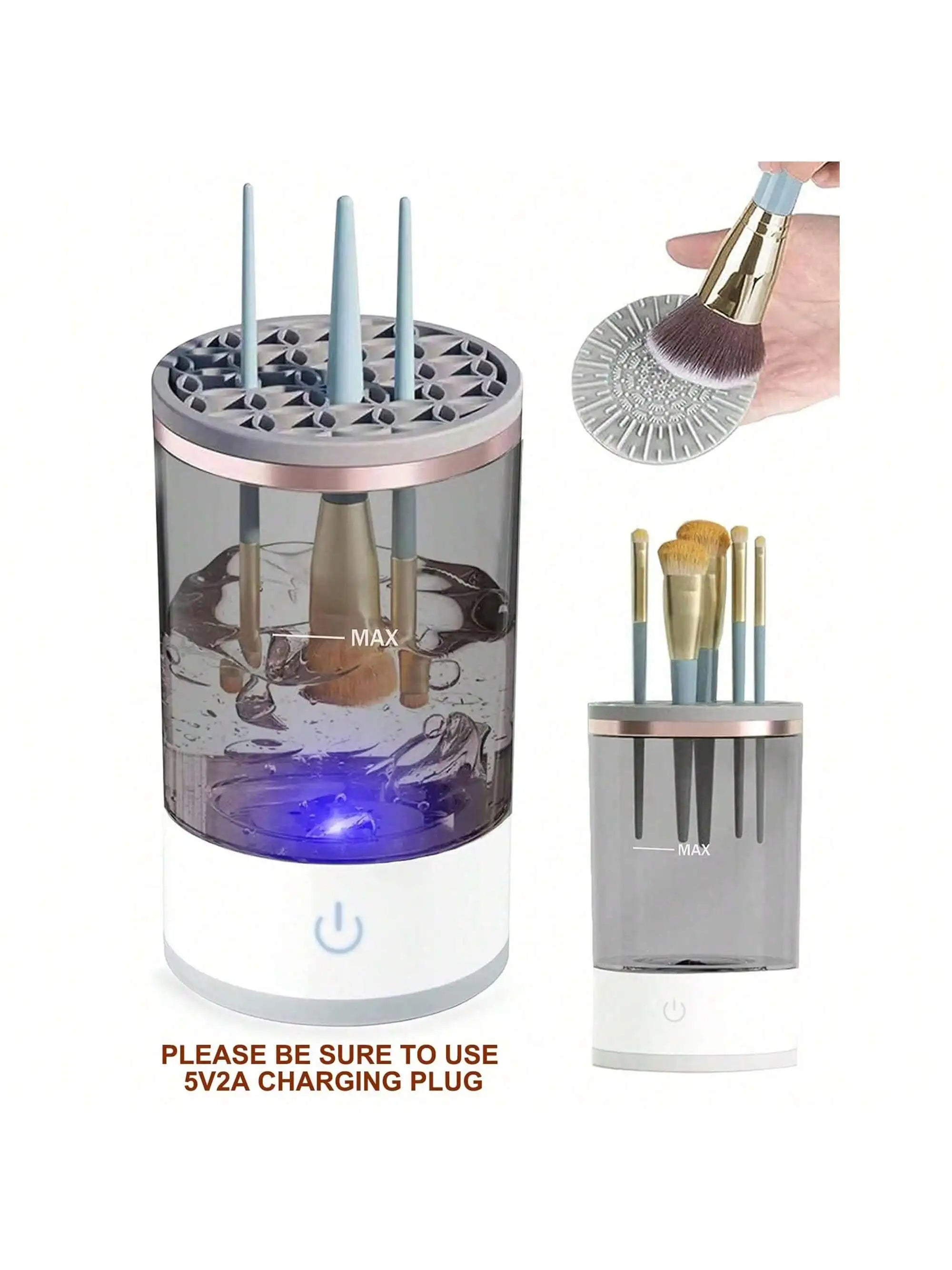 Electric Makeup Brush Cleaner Machine – Automatic Spinner for Brushes & Sponges