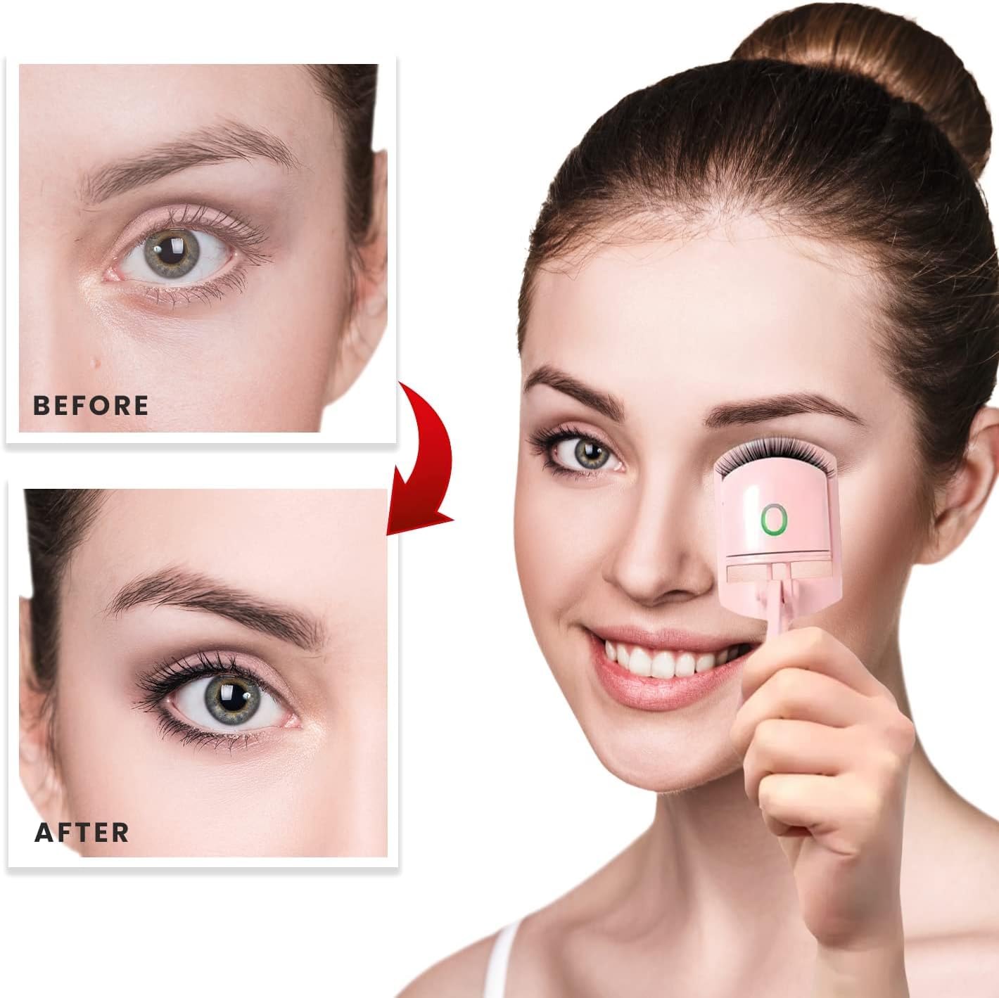 Electric Heated Eyelash Curler – USB Rechargeable, Long-Lasting Curl with Quick Heat