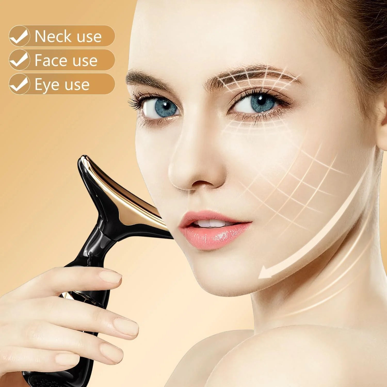 3-in-1 Face & Neck Lifting Massager – EMS, Anti-Aging & Wrinkle Remover