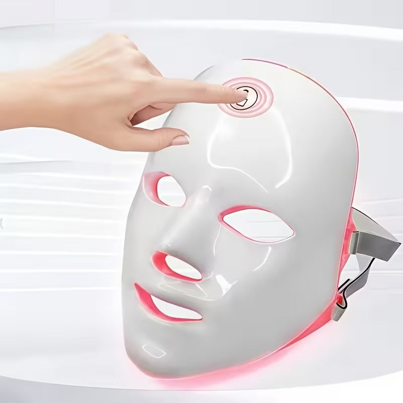 7-Color LED Light Therapy Facial Device – USB Powered At-Home Skin Care Tool