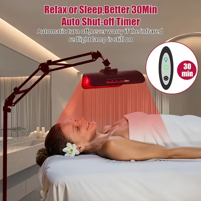 660nm/850nm Red Light Therapy Lamp with Stand – Full Body & Target Use