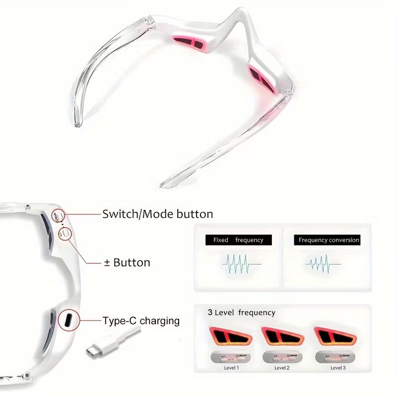 LED Eye Massager – 3-Light Therapy & Vibration for Dark Circles & Eye Care