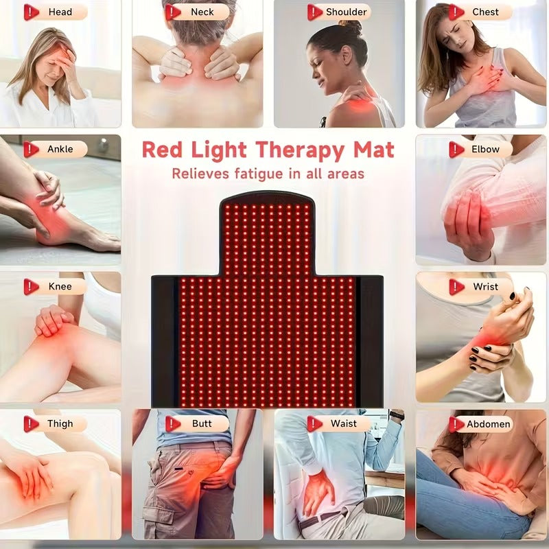 Red Light Therapy Mat 1370 LEDs – Full Body Infrared Pain Relief Pad