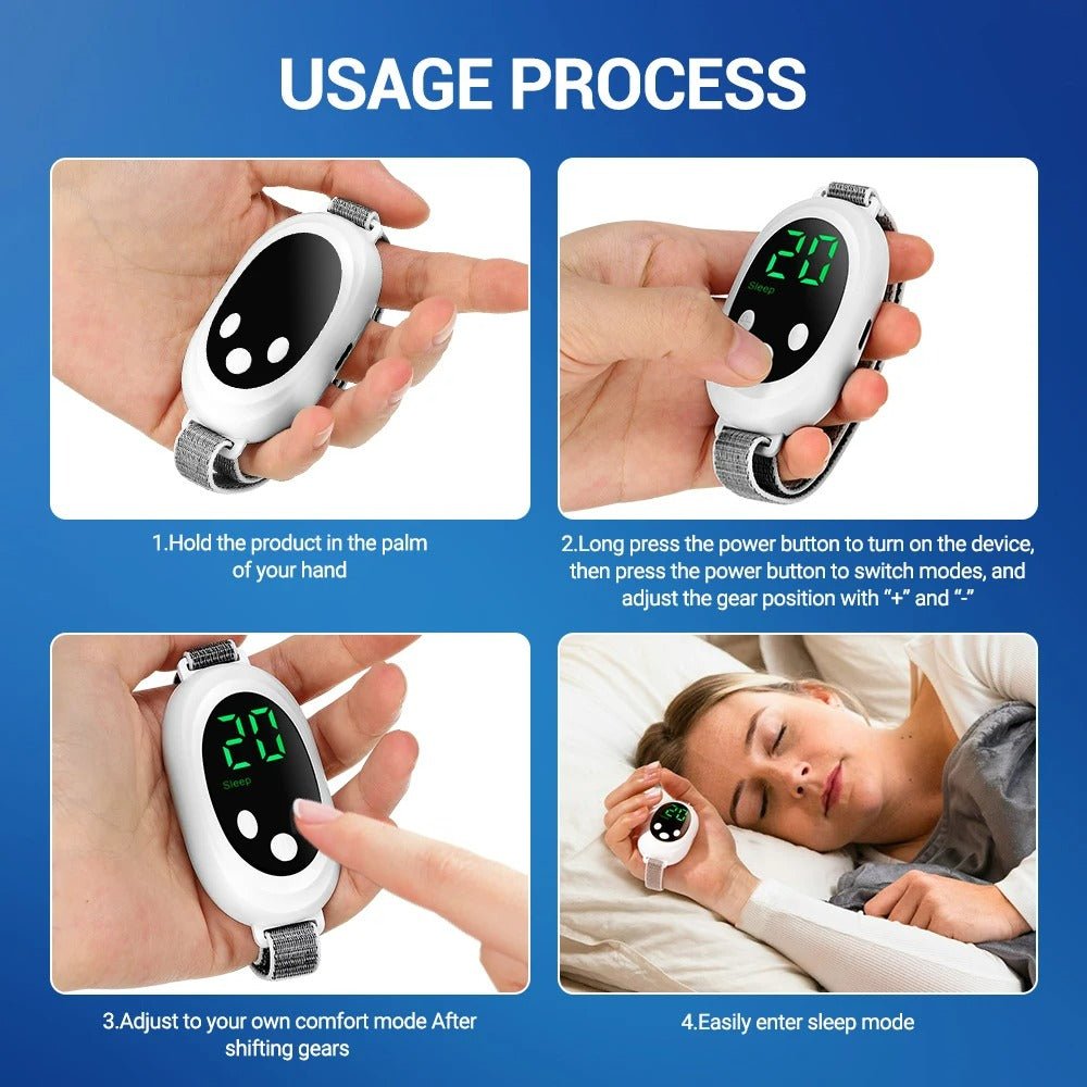 Microcurrent Sleep Aid Device - Handheld with 20 Gears & 2 Modes, USB Rechargeable for Anxiety Relief & Insomnia Improvement