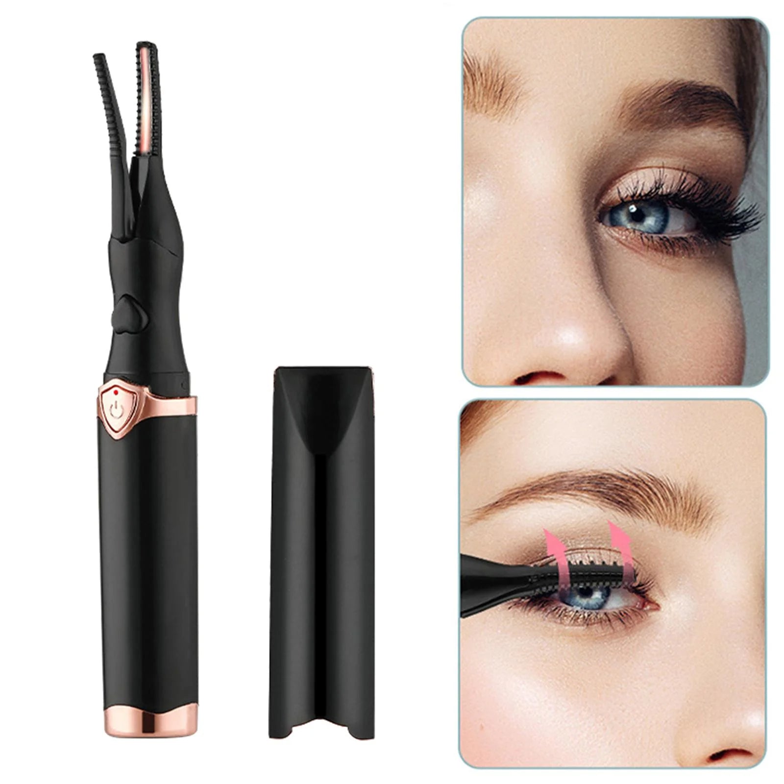 Heated Electric Eyelash Curler – USB Rechargeable, Fast Heating & 24H Long-Lasting Curl