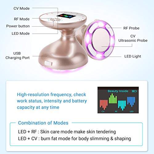 Face Skin Care Machine - 8-in-1 Ultrasonic Cavitation & RF Slimming Device