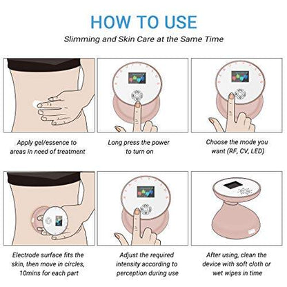 Face Skin Care Machine - 8-in-1 Ultrasonic Cavitation & RF Slimming Device