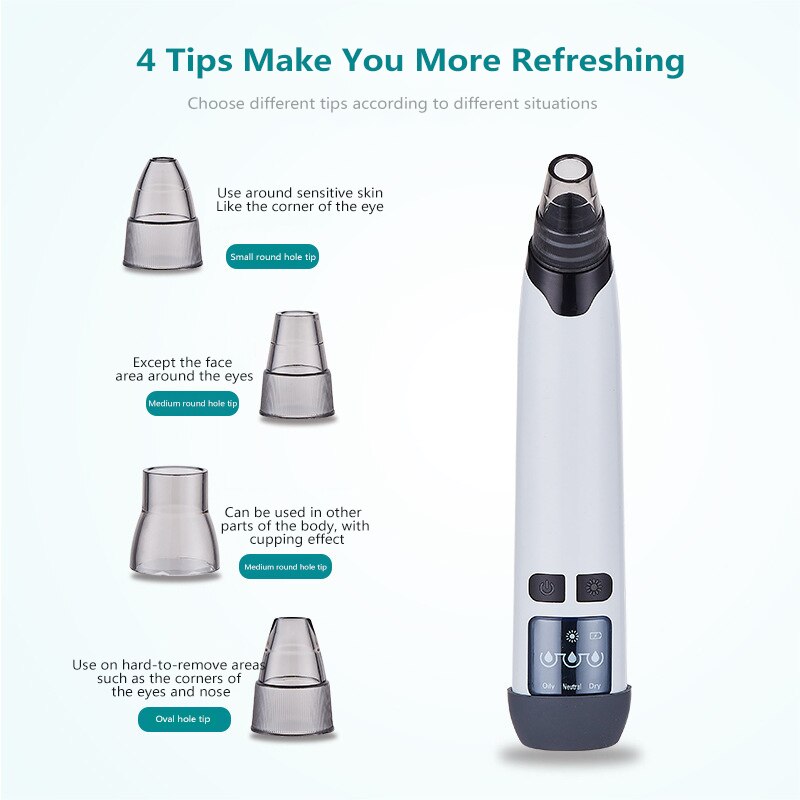 Blackhead Remover with Heat & Adjustable Suction