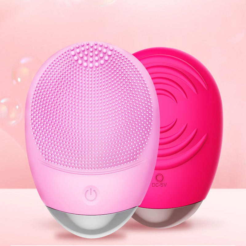 Electric Silicone Facial Cleansing Brush – Sonic Vibration for Deep Cleaning
