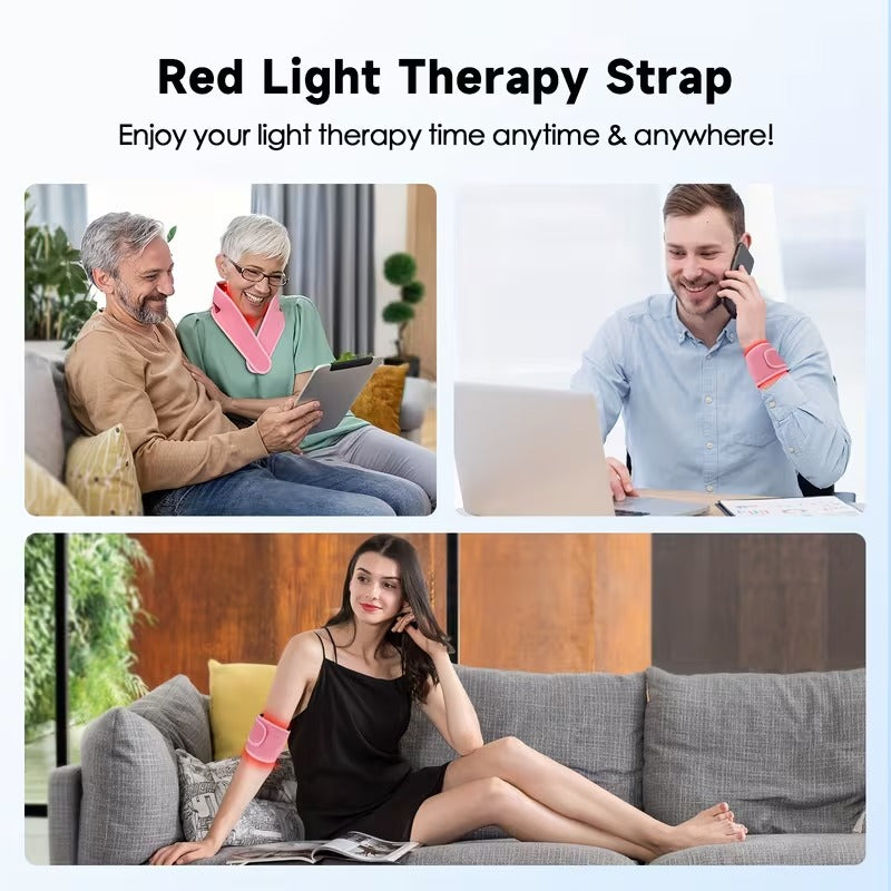 FDA-Cleared 660nm/850nm Dual-Band Red Light Therapy Belt, USB Powered