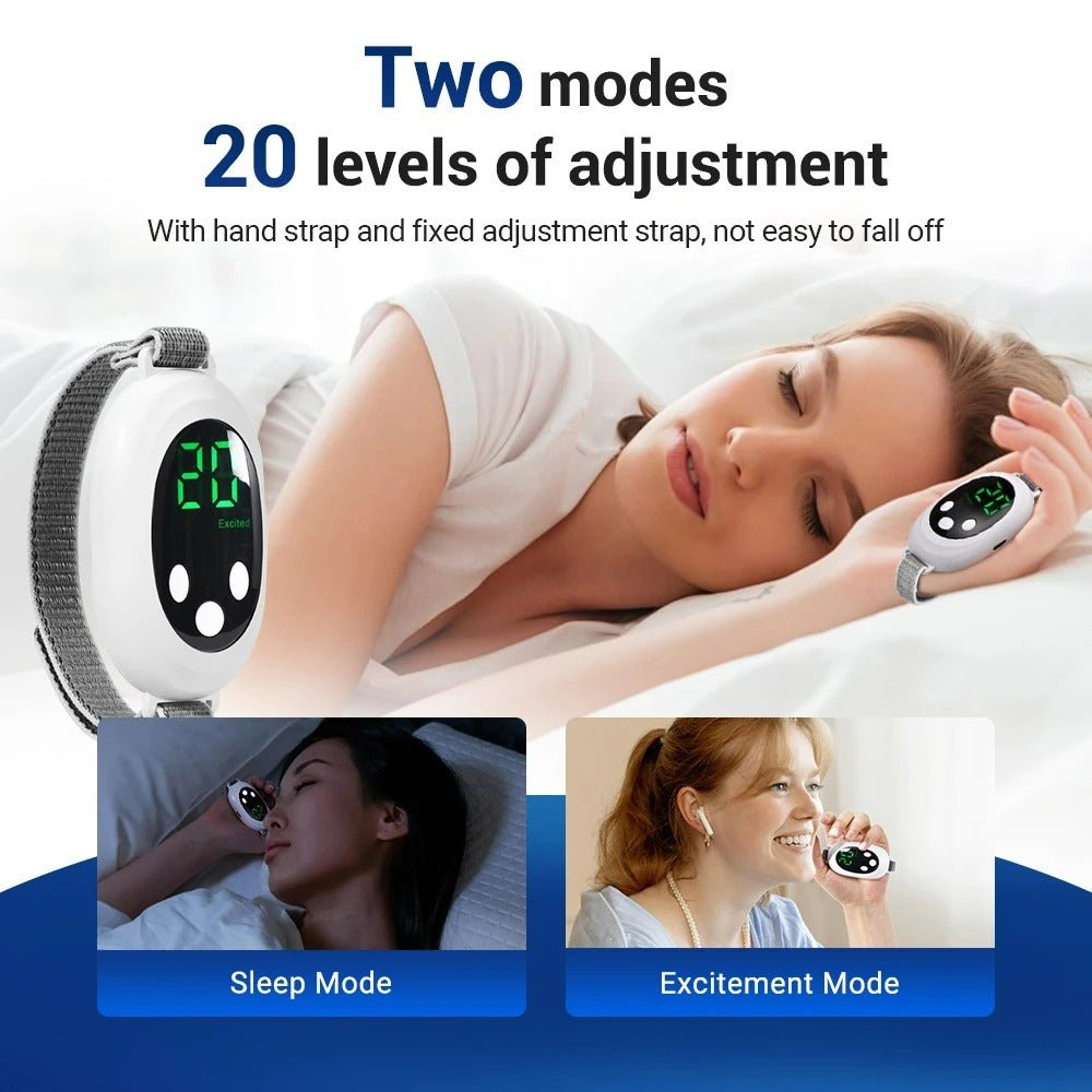 Microcurrent Sleep Aid Device - Handheld with 20 Gears & 2 Modes, USB Rechargeable for Anxiety Relief & Insomnia Improvement