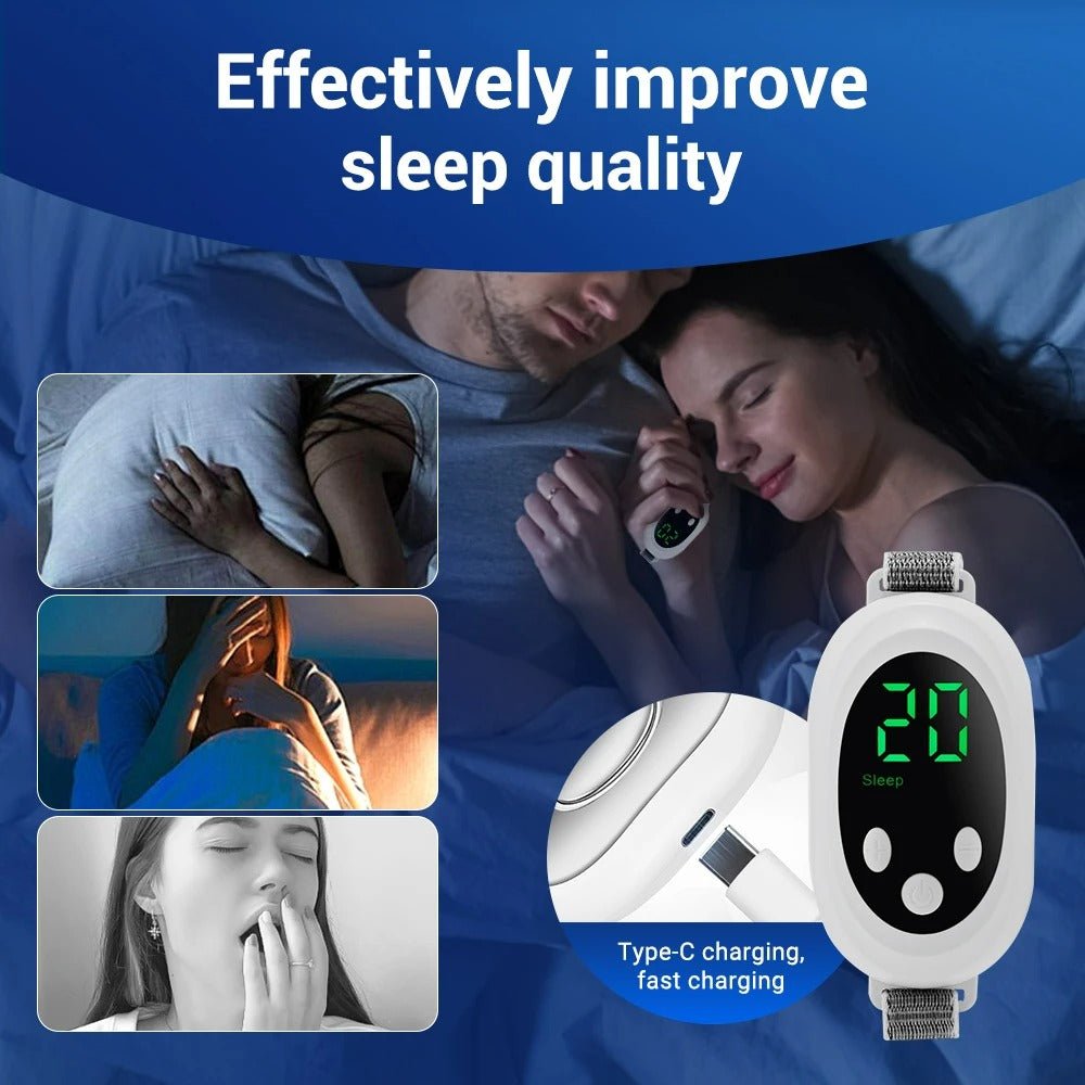 Microcurrent Sleep Aid Device - Handheld with 20 Gears & 2 Modes, USB Rechargeable for Anxiety Relief & Insomnia Improvement