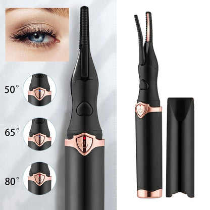 Heated Electric Eyelash Curler – USB Rechargeable, Fast Heating & 24H Long-Lasting Curl